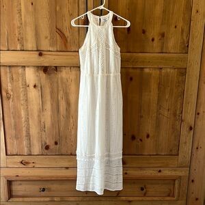 Carly Jean Los Angeles White Lace Maxi Dress